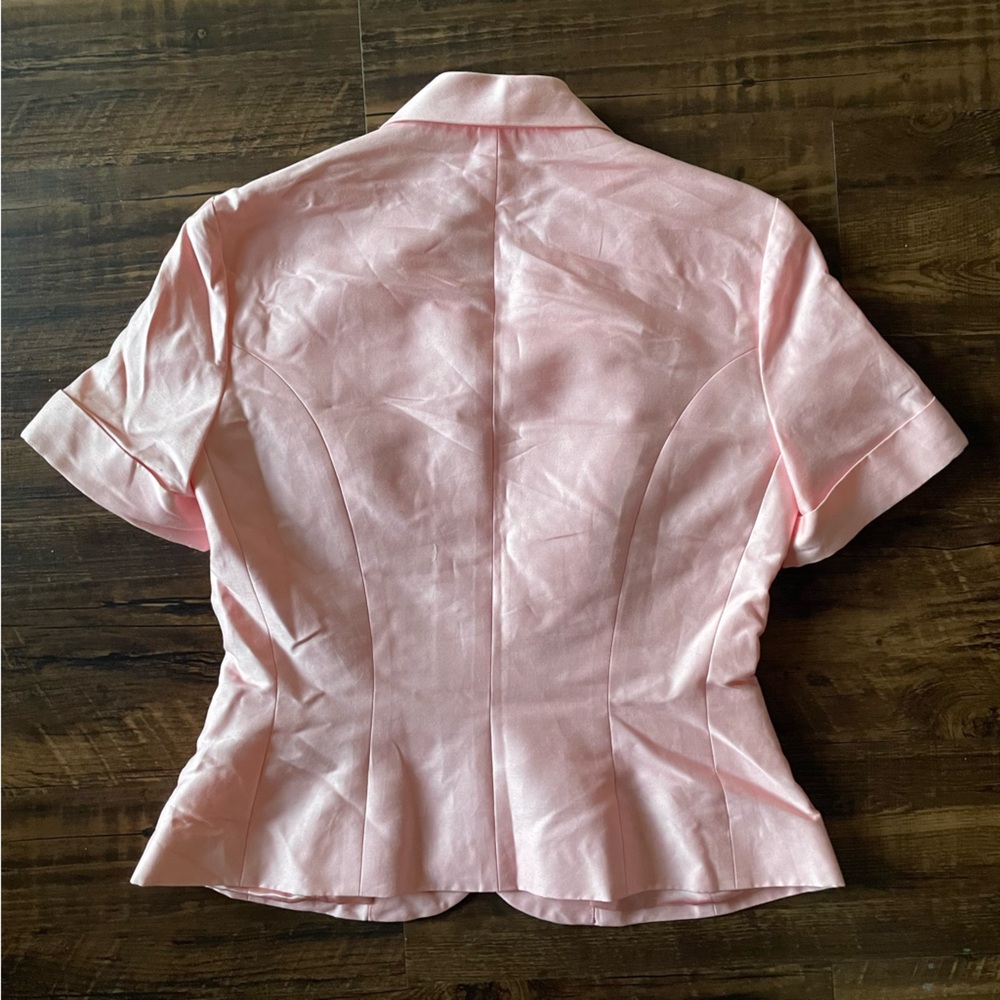 RALPH LAUREN Black Label Silk Pink Barbiecore Two-Piece Skirt Suit Women size 6 - Picture 7 of 14